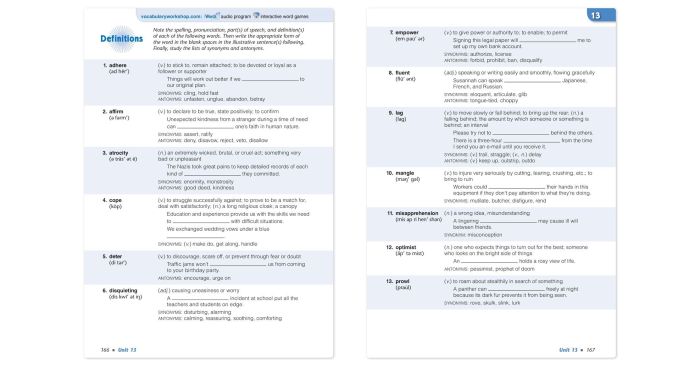 Vocabulary workshop level h unit 2