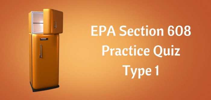 Epa 608 practice test type 1 2 3