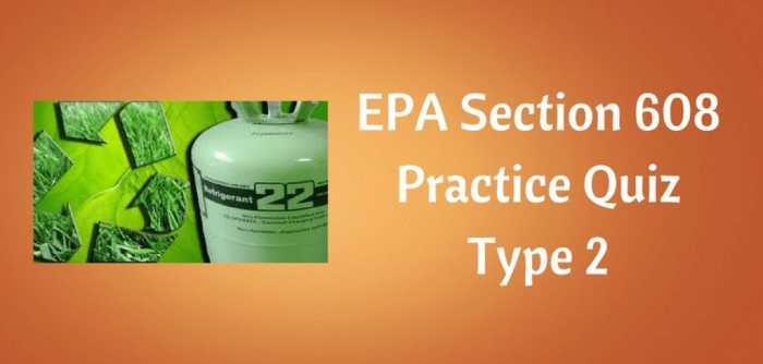 Epa 608 practice test type 1 2 3